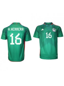 Moški Nogometna dresi replika Mehika Hector Herrera #16 Domači SP 2022 Kratek rokav
